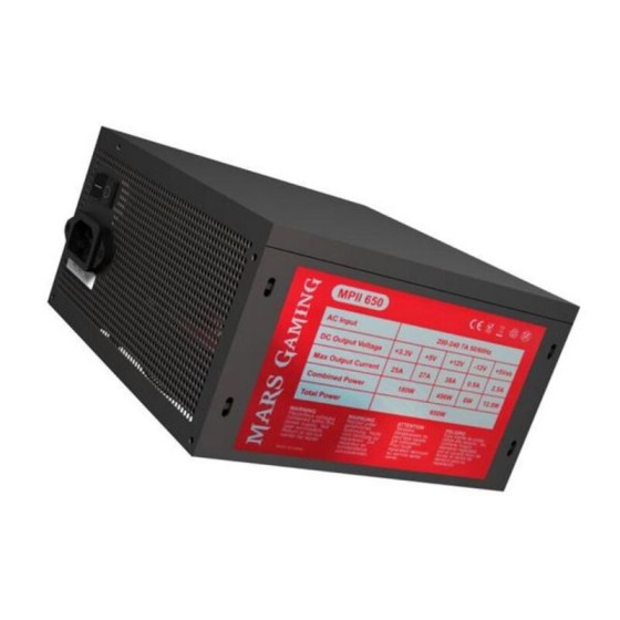 Bloc d’Alimentation Mars Gaming MPII650 ATX 650W PCF active Noir/Rouge 650 W 300W