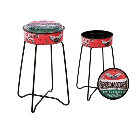 Tabouret Speed Motors 116237 Rétro Rouge