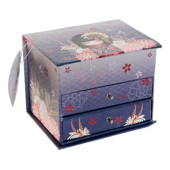 Boîte à bijoux DKD Home Decor Japonaise (13 x 10.5 x 10.5 cm)