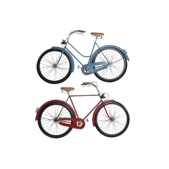Décoration murale DKD Home Decor Métal Bicyclette (2 pcs) (102 x 5 x 59 cm)