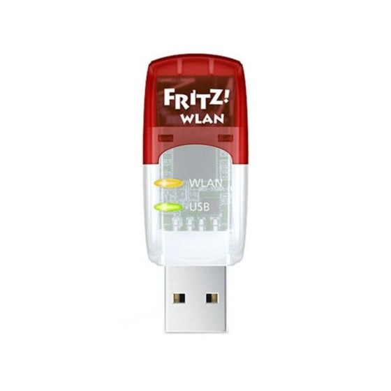 Point d'Accès Fritz! AC430 5 GHz 433 Mbps USB Transparent Rouge Blanc