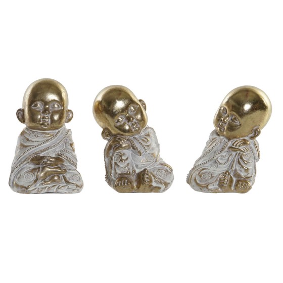 Figurine Décorative DKD Home Decor Résine Moine (3 pcs) (7 x 6 x 10 cm)