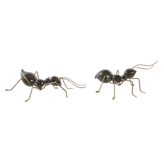 Figurine Décorative DKD Home Decor Fourmi Métal Résine (20 x 15 x 10 cm) (2 pcs)