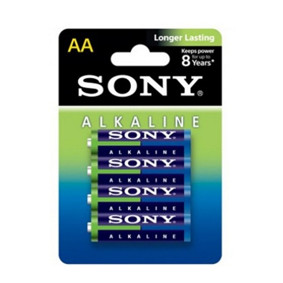 Pile Sony Alkaline, 4 x AA AM3L-B4D 1,5 V AA Bleu Vert