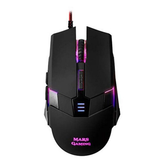Souris Gaming avec LED Mars Gaming Mars MM116 3200 dpi Noir