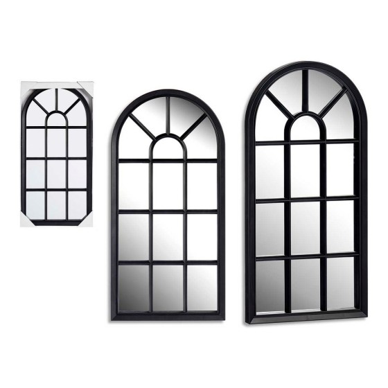 Miroir mural Noir Plastique verre (34,5 x 2,5 x 69,5 cm)