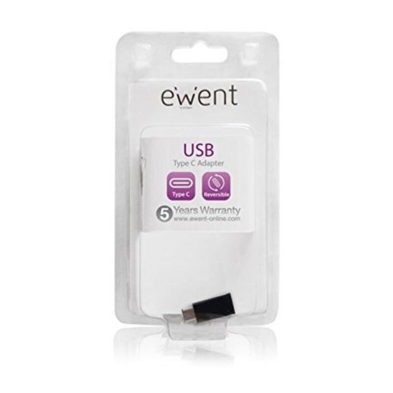 Adaptateur USB C vers Micro USB 2.0 Ewent EW9645 5V Noir
