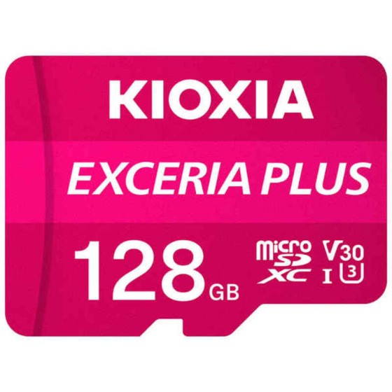 Carte Mémoire Micro SD avec Adaptateur Kioxia Exceria Plus UHS-I U3 Cours 10 Rose