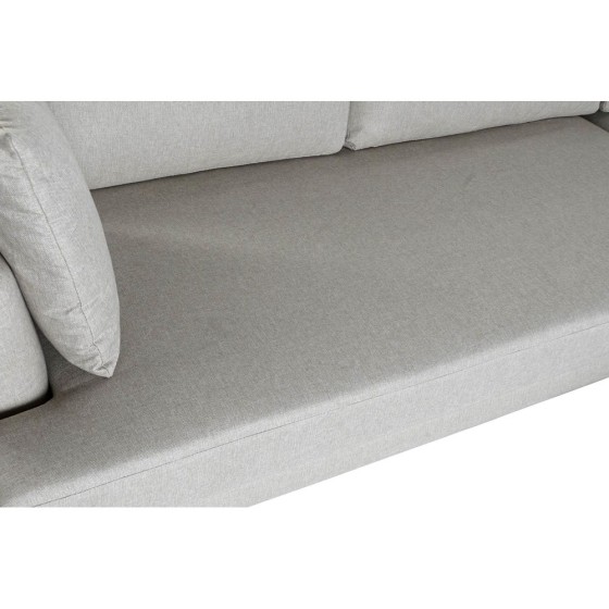 Canapé chaise longue DKD Home Decor Gris Polyester Métal (240 x 160 x 85 cm)