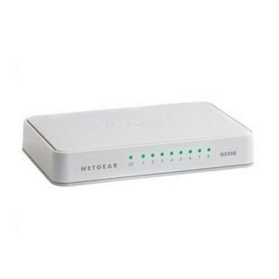 Commutateur Réseau de Bureau Netgear GS208-100PES 100 Mbps