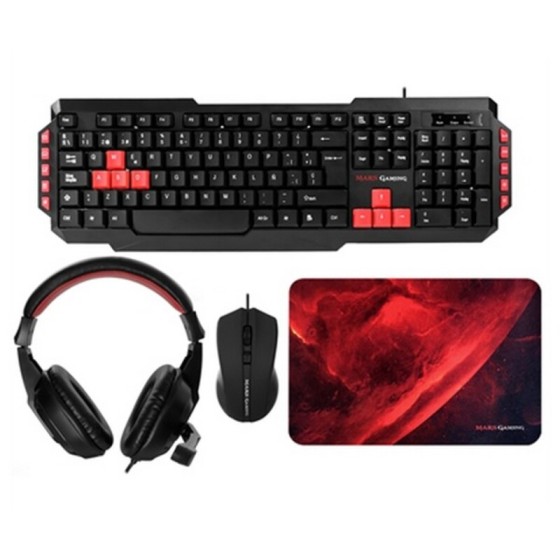 Pack Gaming Mars Gaming MRCP1 (4 Pcs) Noir Rouge