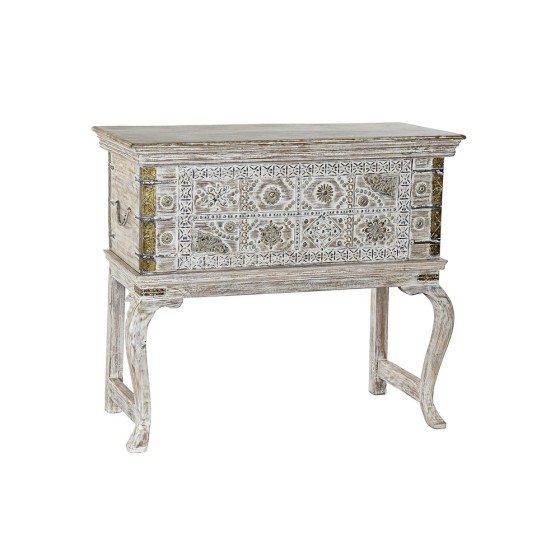 Coffre DKD Home Decor Laiton Bois de manguier (90 x 40 x 80 cm)
