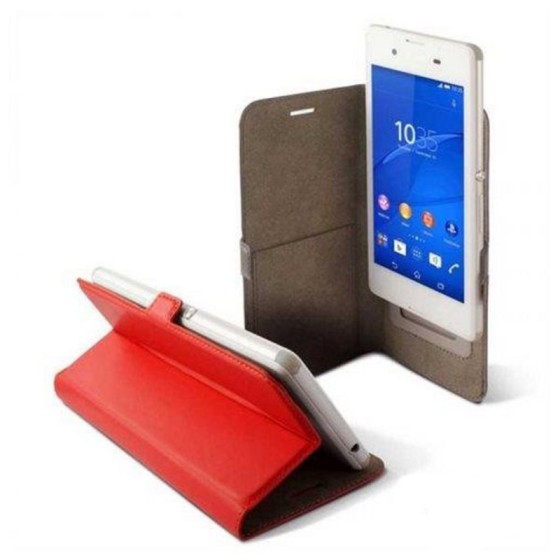 Housse Universelle pour Mobile KSIX BXFU13T4 5RJ 4.5" Rouge Cuir Synthétique