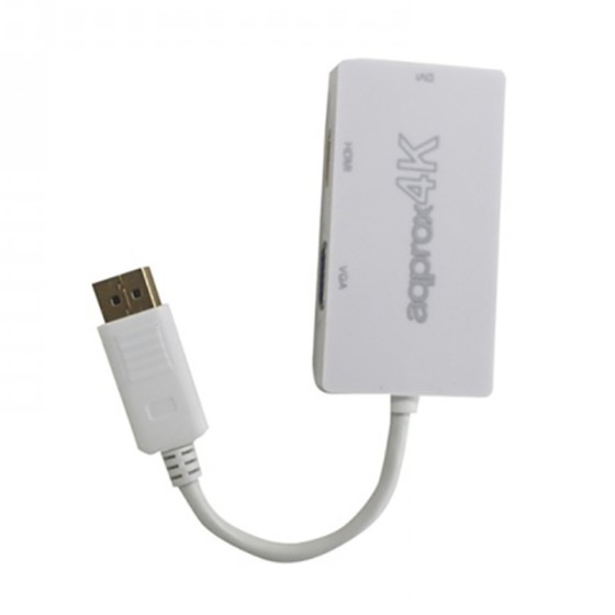 Adaptateur DisplayPort vers HDMI approx! AISCCI0302 APPC37 DVI VGA Blanc
