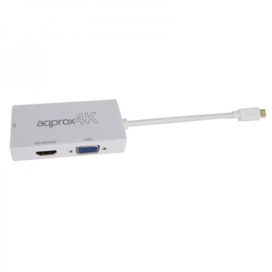 Adaptateur DisplayPort vers HDMI approx! AISCCI0302 APPC37 DVI VGA Blanc
