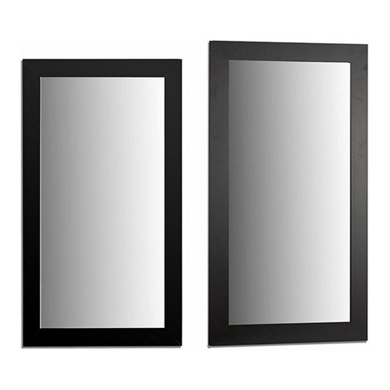 Miroir mural Noir Bois verre (64,5 x 1,5 x 84,5 cm)