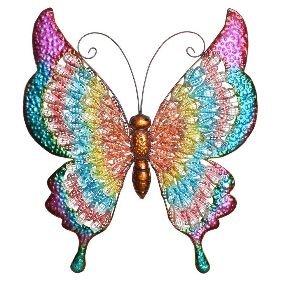 Décoration murale DKD Home Decor Métal Papillon (48.5 x 3 x 55 cm)