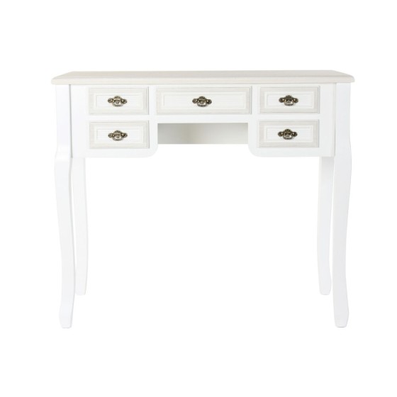 Bureau DKD Home Decor Blanc Bois MDF (90 x 40 x 78 cm)