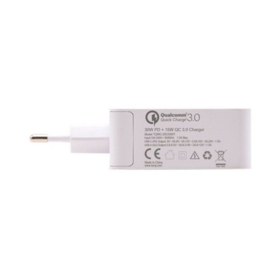 Chargeur Voiture Mur TooQ TQWC-2SC03WT