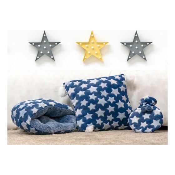 Lot Coussin Bouillotte Chauffe-pieds Bleu (3 pcs)