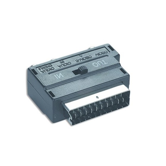 Adaptateur Bidirectionnel Péritel vers RCA/S-Vidéo GEMBIRD CCV-4415 Noir