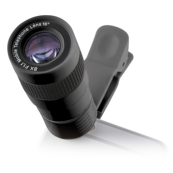 Objectif pour Smartphone KSIX Clip & Zoom 8x F/1.1 Noir