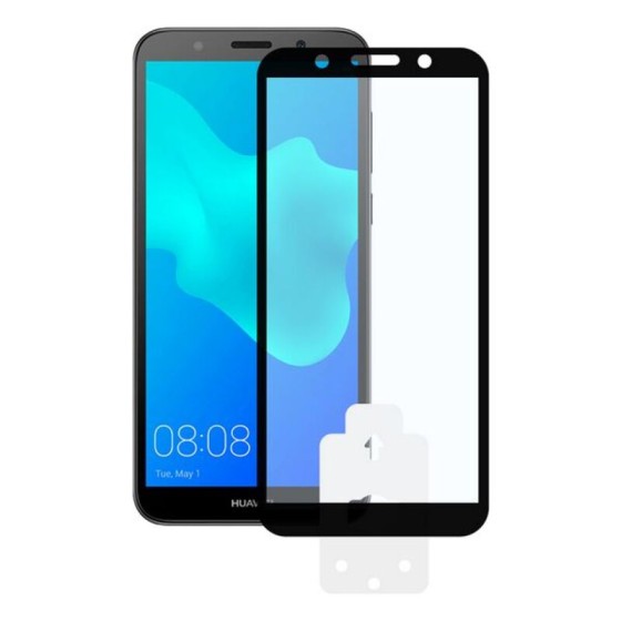 Film Protecteur en Verre Trempé pour Téléphone Portable Huawei Y5 2018 KSIX 2.5D Noir
