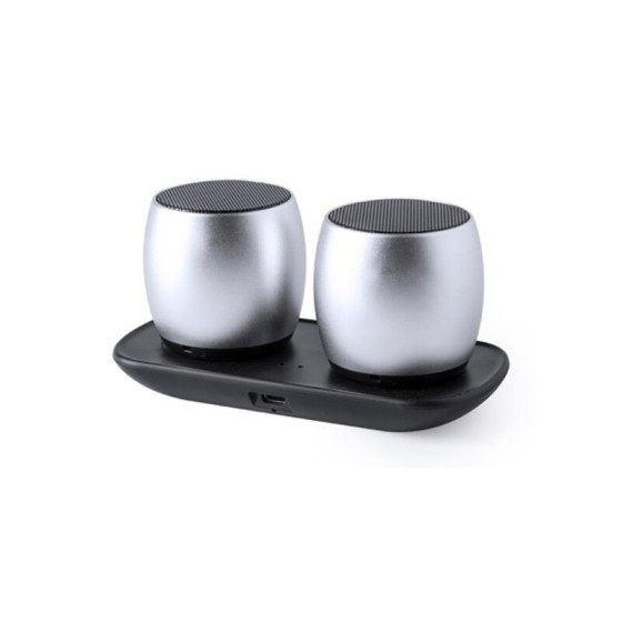 Enceintes Bluetooth Sans Fil 146054 USB 6W Argenté
