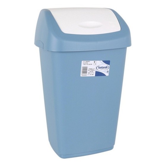 Corbeille à papier Tontarelli Aurora 9 L Bleu Blanc 9 L