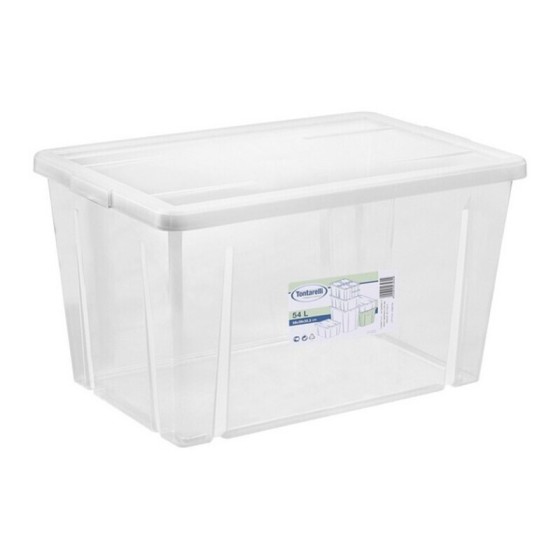 Boîte de rangement avec couvercle Tontarelli 54 L Transparent (59 X 39 x 33 cm)
