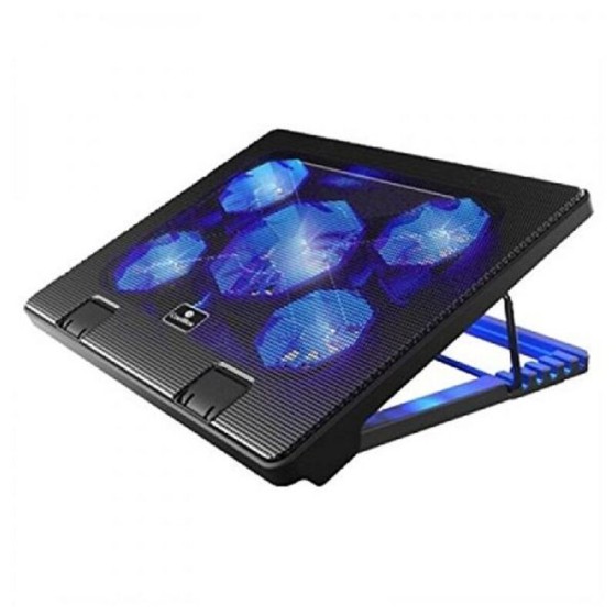 Support de refroidissement pour ordinateur portable CoolBox COO-NCP17-5BL 12"-17" Noir