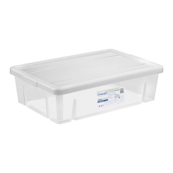 Boîte de rangement avec couvercle Tontarelli 28 L Transparent (59 X 39 x 16,5 cm)