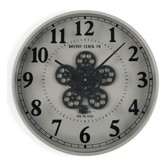 Horloge Murale Métal Bois MDF/Verre (6,5 x 50 x 50 cm)