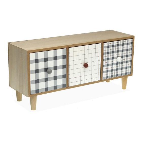 Boîte à bijoux Camy Carreaux Bois (11 x 16,2 x 34 cm)