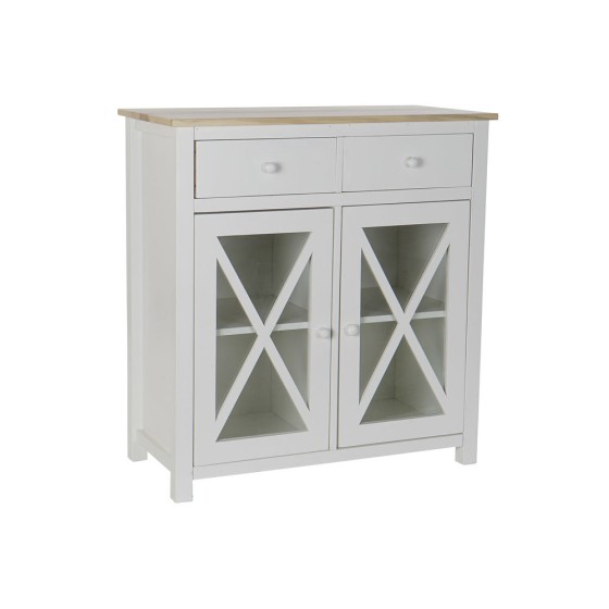 Caisson à Tiroirs DKD Home Decor Verre Bois de peuplier (80 x 40 x 85 cm)