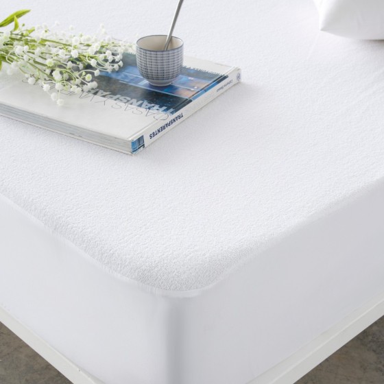 Protecteur de matelas Naturals Blanc Gran lit 2 persones (150 x 190/200 cm)
