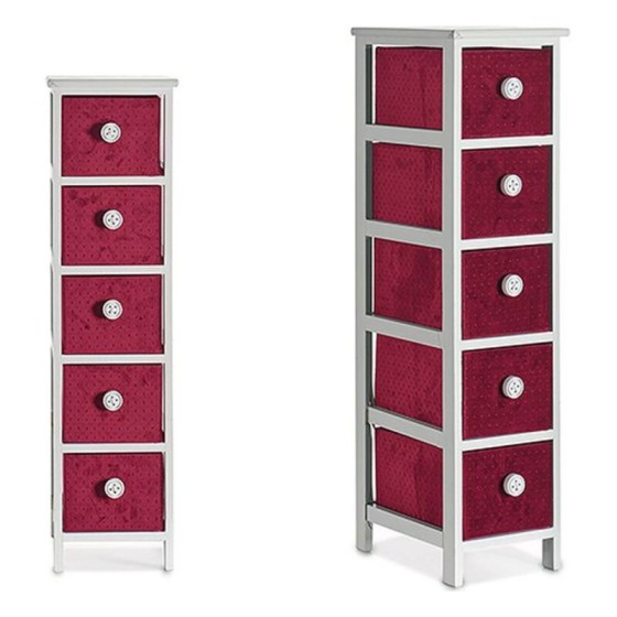 Meuble d'Appoint Velours Bordeaux 5 (32 x 98 x 26 cm)