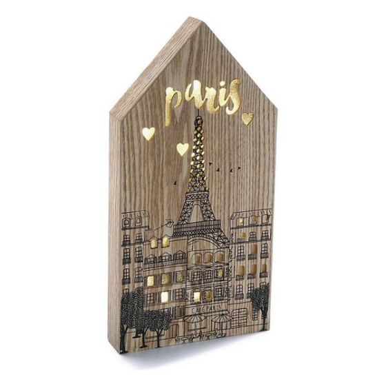 Boîte Décorative Paris Bois (3,5 x 34 x 17 cm)