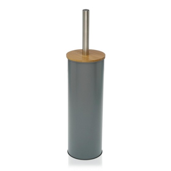 Brosse de salle de wc Gris Métal (9,5 x 38 x 9,5 cm)
