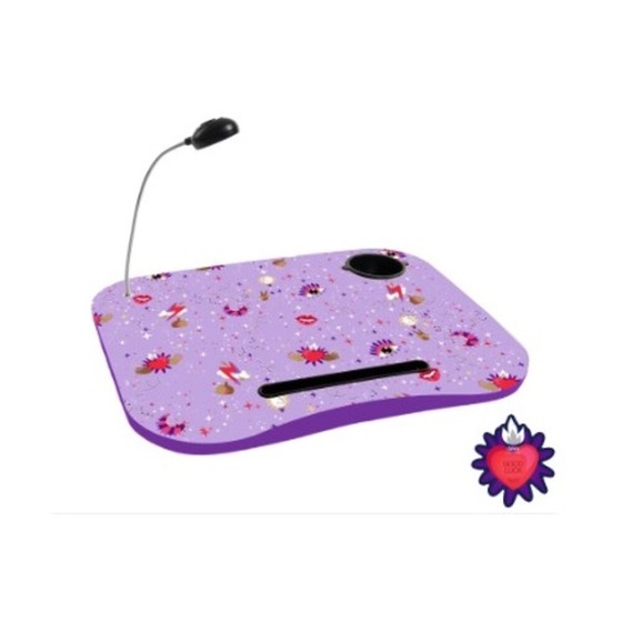 Plateau DKD Home Decor Lila PVC (48 x 38 x 7 cm)