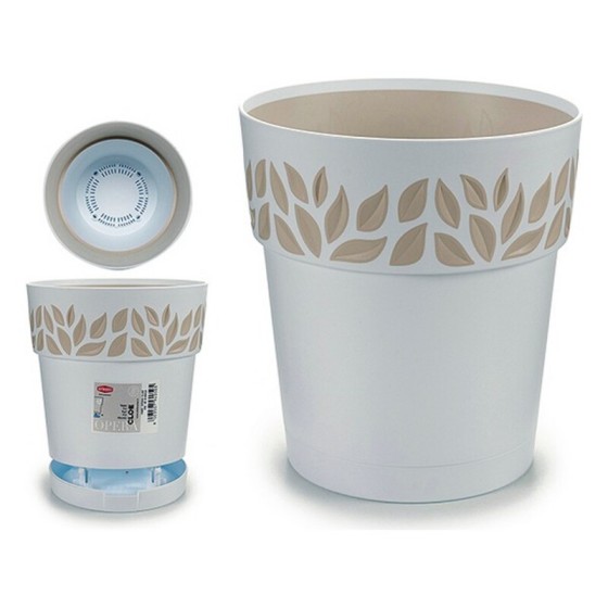Pot Blanc Plastique (19 x 19 x 19 cm)