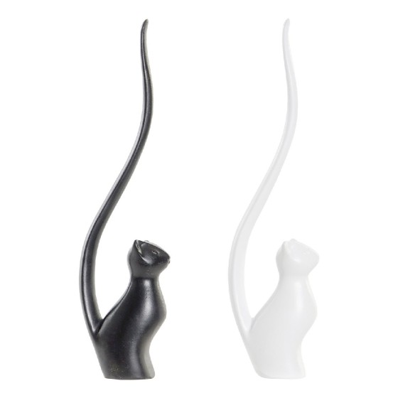 Figurine Décorative DKD Home Decor Résine Chat (2 pcs) (5.5 x 3 x 22 cm)