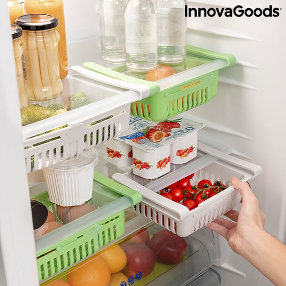 Rangement Réglable pour Réfrigérateur Friwer InnovaGoods (pack de 2)