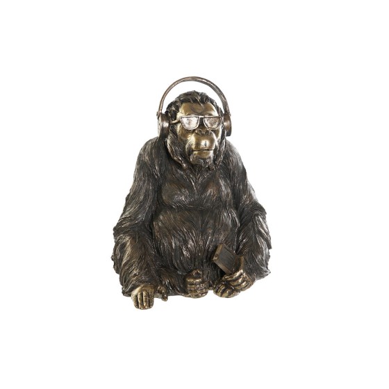 Figurine Décorative DKD Home Decor Cuivre Résine Gorille (26 x 27 x 35 cm)