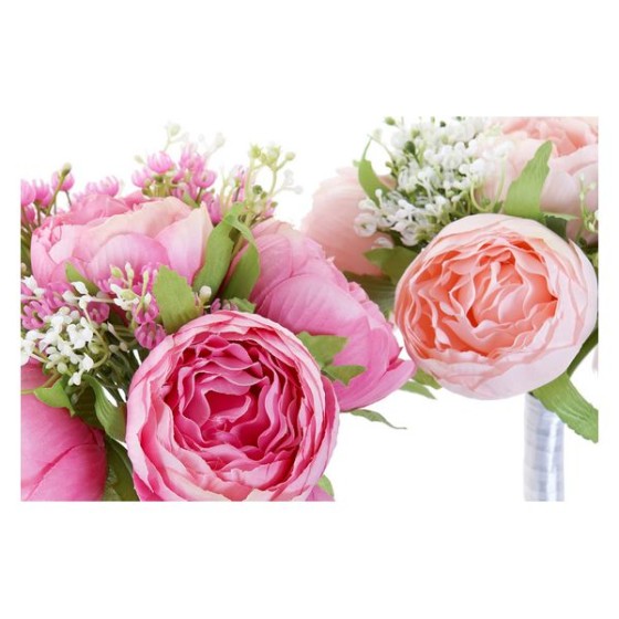 Bouquets DKD Home Decor PVC Plastique Avec tissu (2 pcs)