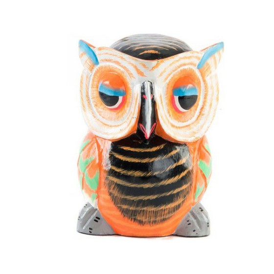 Figurine Décorative DKD Home Decor Bois Hibou (12 x 12 x 15 cm)