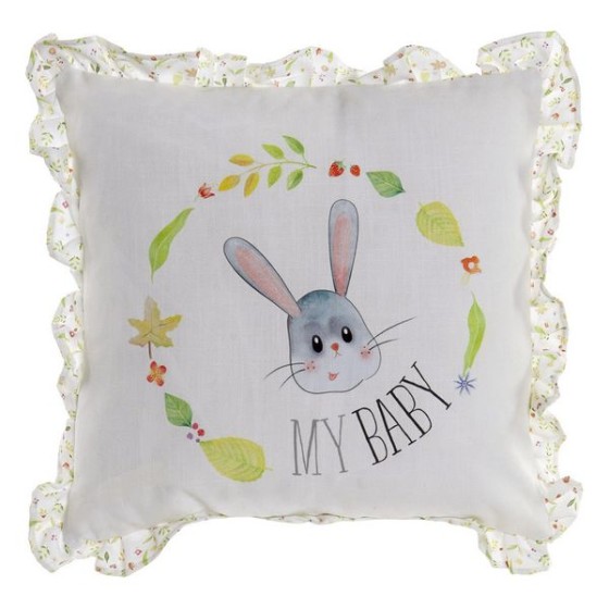 Coussin DKD Home Decor My Baby Lin Lapin (45 x 45 cm)