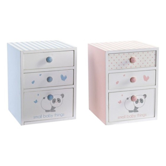 Boîte à bijoux DKD Home Decor Ours Panda (2 pcs)