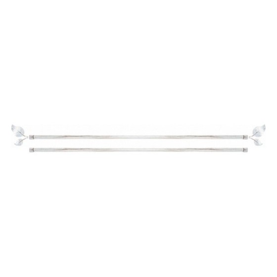 Tringle à Rideau DKD Home Decor Extensible Blanc Métal (120 x 16 cm)