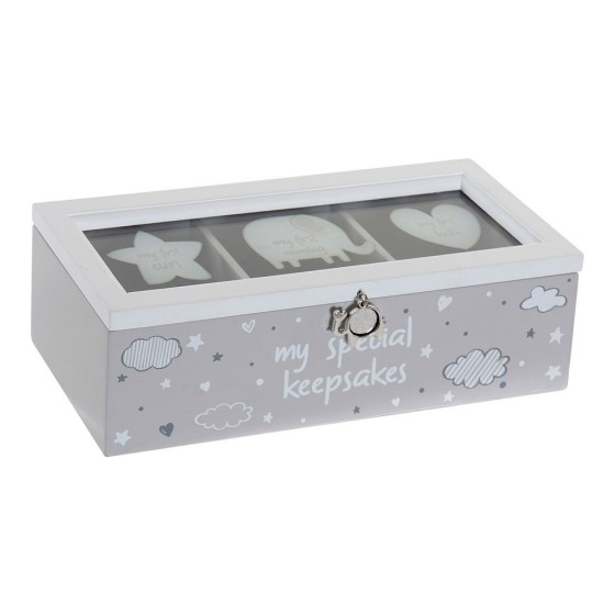 Boîte à compartiments DKD Home Decor Métal Bois MDF (22.5 x 8.5 x 7 cm)